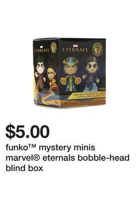 Five Below Funko™ mystery minis marvel® eternals bobble-head blind box offer