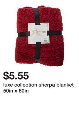 Five Below Luxe collection sherpa blanket 50in x 60in offer
