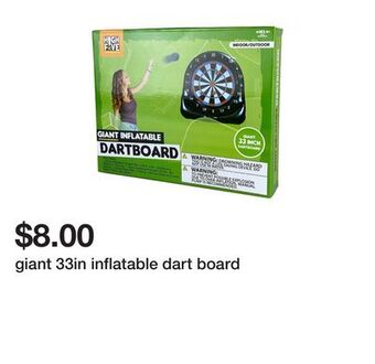 Five Below Giant 33in inflatable dart board offer