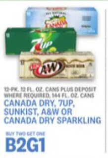 Kings Food Markets Canada Dry, 7UP, Sunkist, A&W or Canada Dry Sparkling offer