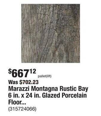 The Home Depot Marazzi montagna rustic bay 6 in. x 24 in. glazed porcelain floor and wall tile (392.31 sq. ft./pallet) offer