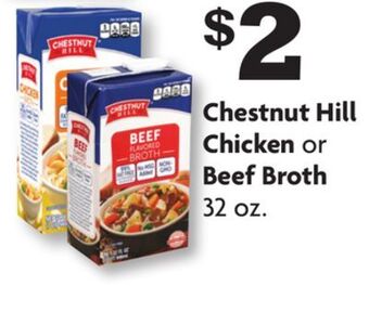 Family Dollar Chestnut hill chicken or beef broth offer