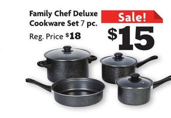 Family Dollar Family chef deluxe cookware set offer