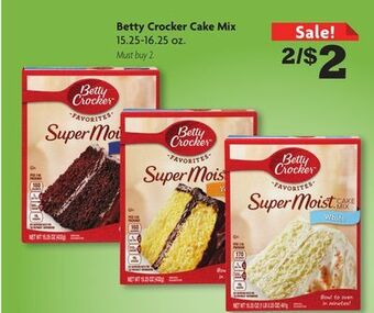 Family Dollar Betty crocker cake mix offer