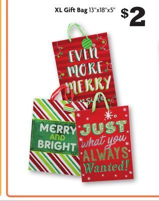 Family Dollar Xl gift bag offer