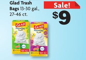 Family Dollar Glad trash bags offer