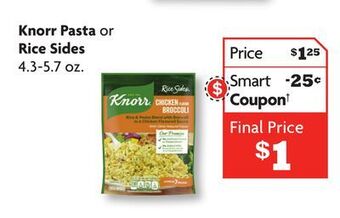 Family Dollar Knorr pasta or rice sides offer