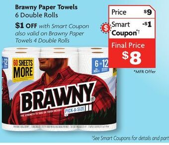 Family Dollar Brawny paper towels offer
