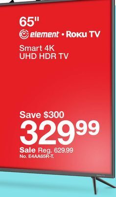 Target 65" smart 4k uhd hdr tv offer