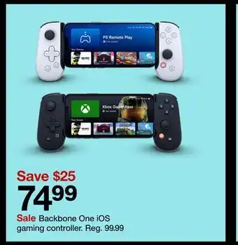 Target Backbone one ios gaming controller offer