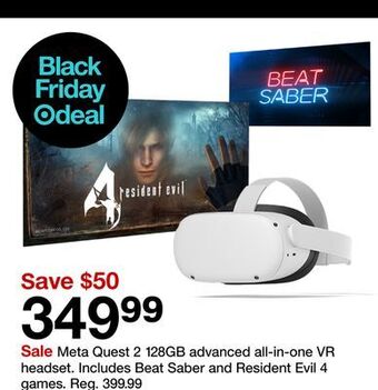 Target Meta quest 2 128gb advanced all-in-one vr headset offer