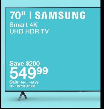 Target Samsung 70" smart 4k uhd hdr tv offer