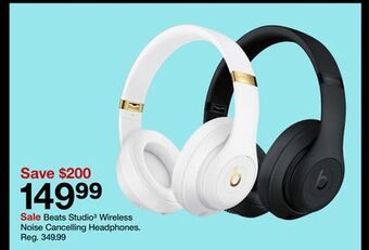 Target Beats studio³ wireless noise cancelling headphones offer