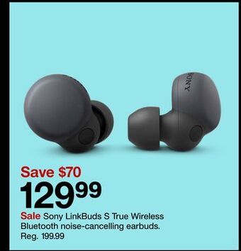 Target Sony linkbuds s true wireless bluetooth noise-cancelling earbuds offer
