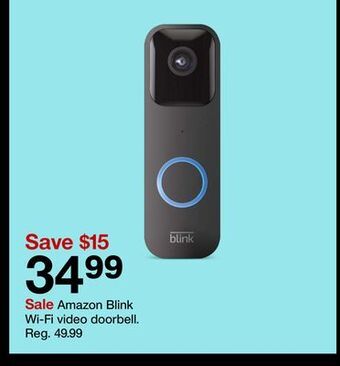Target Amazon blink wi-fi video doorbell offer