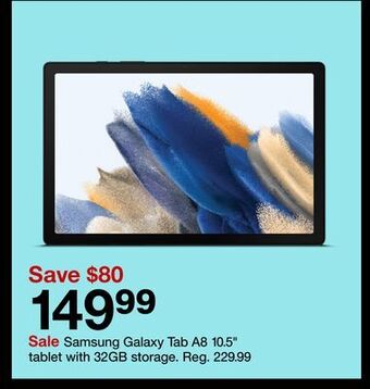 Target Samsung galaxy tab a8 10.5" tablet with 32gb storage offer