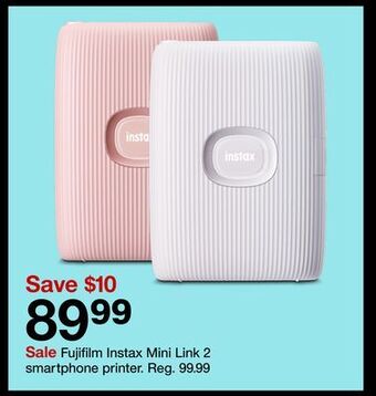 Target Fujifilm instax mini link 2 smartphone printer offer