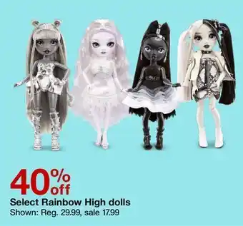Target Select rainbow high dolls0 offer