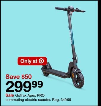 Target Gotrax apex pro commuting electric scooter offer