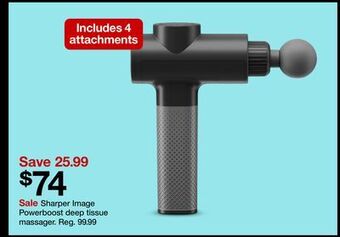 Target Sharper image powerboost deep tissue massager offer