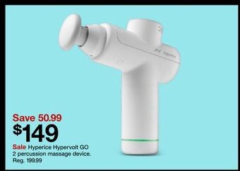 Target Hyperice hypervolt go 2 percussion massage device offer