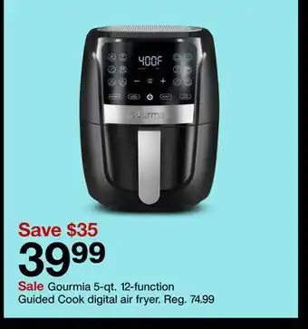 Target Gourmia 5-qt. 12-function guided cook digital air fryer offer