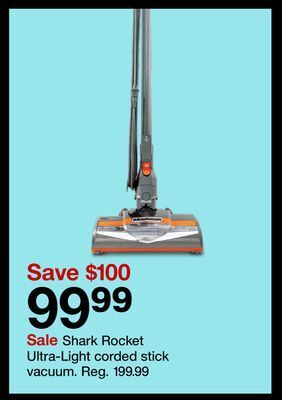 Target Shark rocket ultra-light corded stick vacuum offer