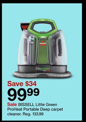 Target Bissell little green proheat portable deep carpet cleaner offer