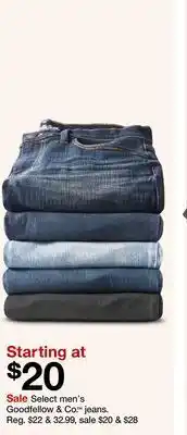 Target Select men's goodfellow & co. ™ jeans offer