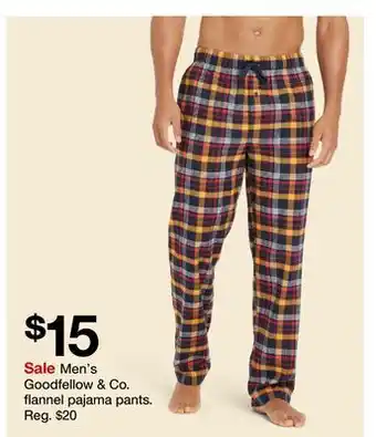 Target Men's goodfellow & co. flannel pajama pants offer