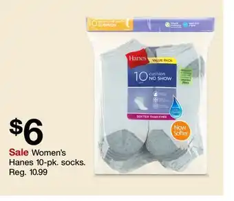 Target Women's hanes 10-pk. socks offer