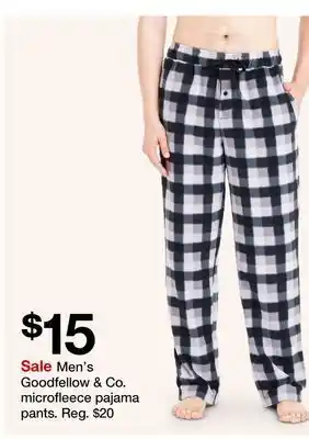 Target Men's goodfellow & co. microfleece pajama pants offer