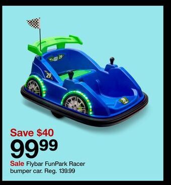 Target Flybar funpark racer bumper car offer