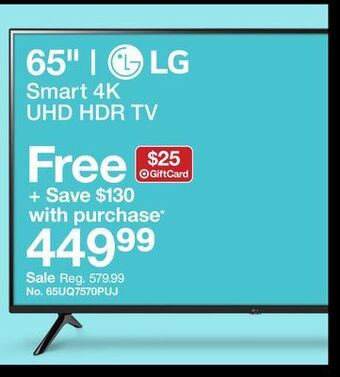 Target Smart 4k uhd hdr tv offer