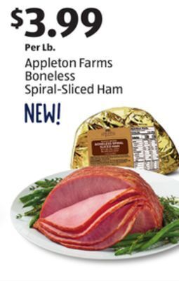Aldi Appleton farms boneless spiral-sliced ham offer