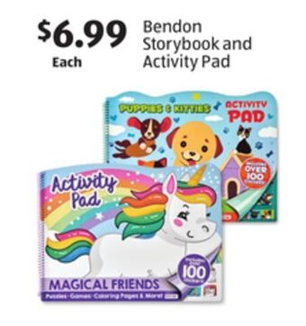 Aldi Bendon storybook and activity pad offer