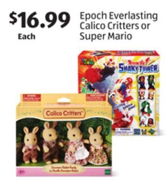 Aldi Epoch everlasting calico critters or super mario offer