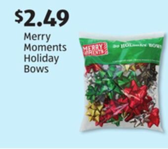Aldi Merry moments holiday bows offer