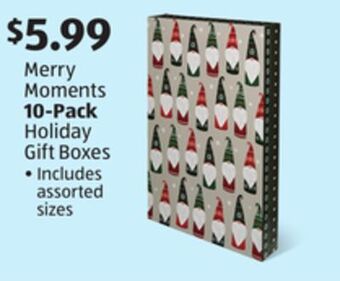 Aldi Merry moments 10-pack holiday gift boxes offer