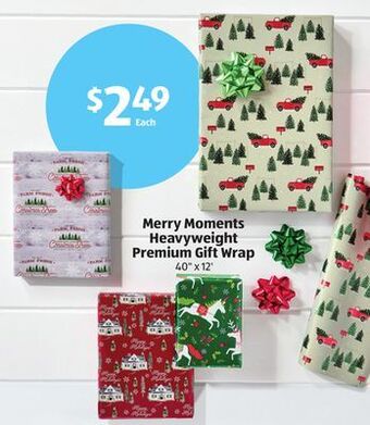 Aldi Merry moments heavyweight premium gift wrap offer