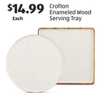 Aldi Crofton enameled wood serving tray offer