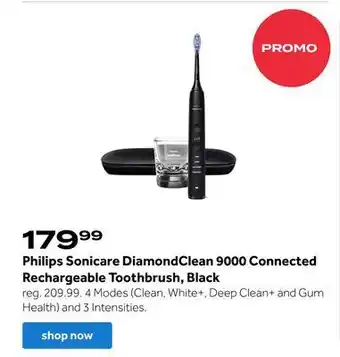 Bed Bath & Beyond Philips sonicare diamondclean 9000 connected rechargeable toothbrush, black offer