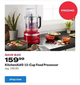 Bed Bath & Beyond Kitchenaid® 13-cup food processor offer