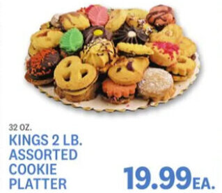 Kings Food Markets Kings 2 LB. Assorted Cookie Platter offer