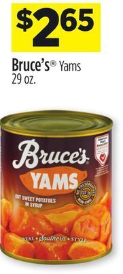 Dollar General Bruce's® yams offer