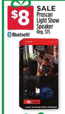 Dollar General Proscan light show speaker offer