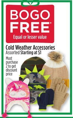 Dollar General Cold weather accessories offer