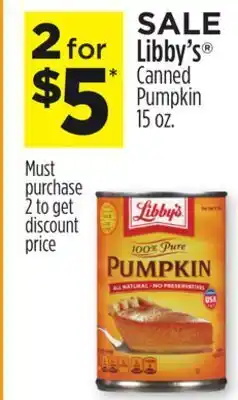 Dollar General Libby's® canned pumpkin offer