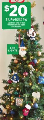 Dollar General 4 ft. pre-lit led tree offer