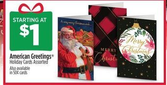 Dollar General American greetings® holiday cards offer